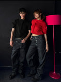 Raw Denim Bootcut Pants