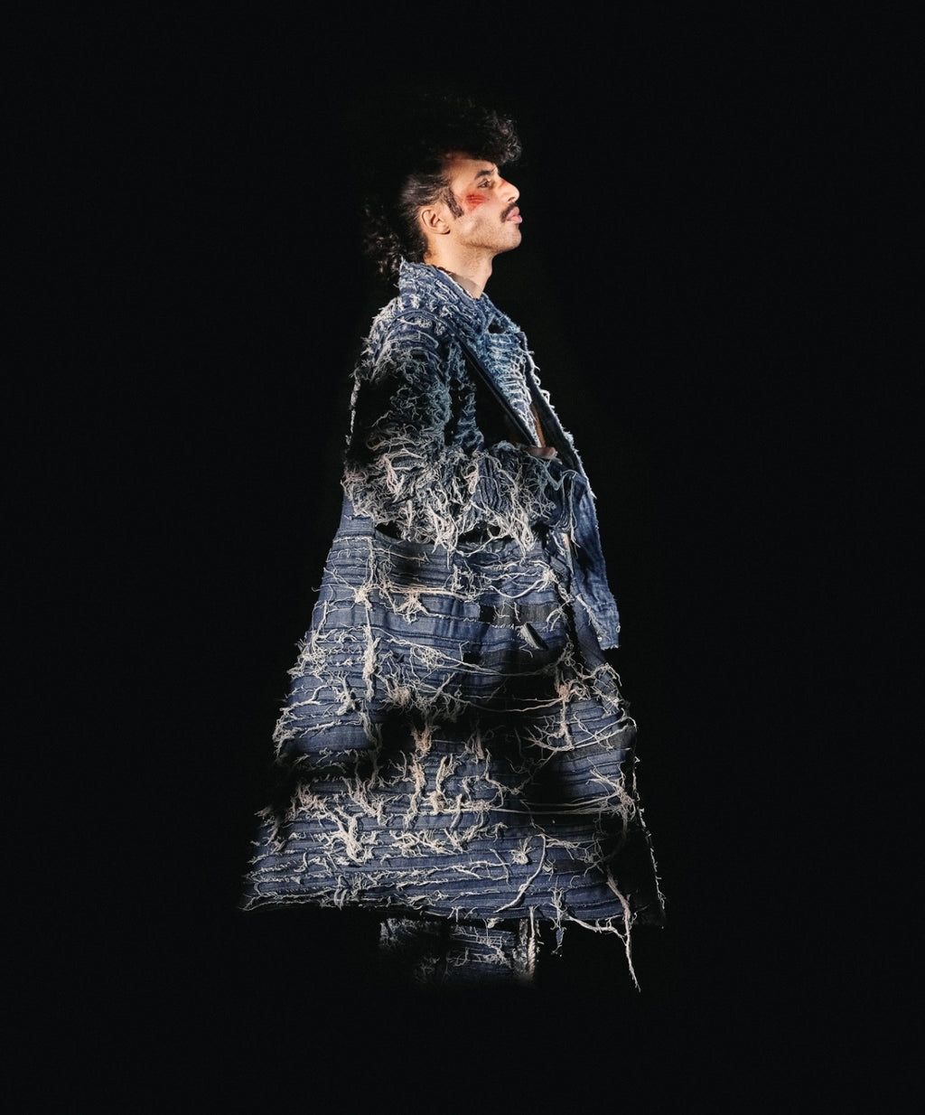 layered ripped jacket & layered ripped pants