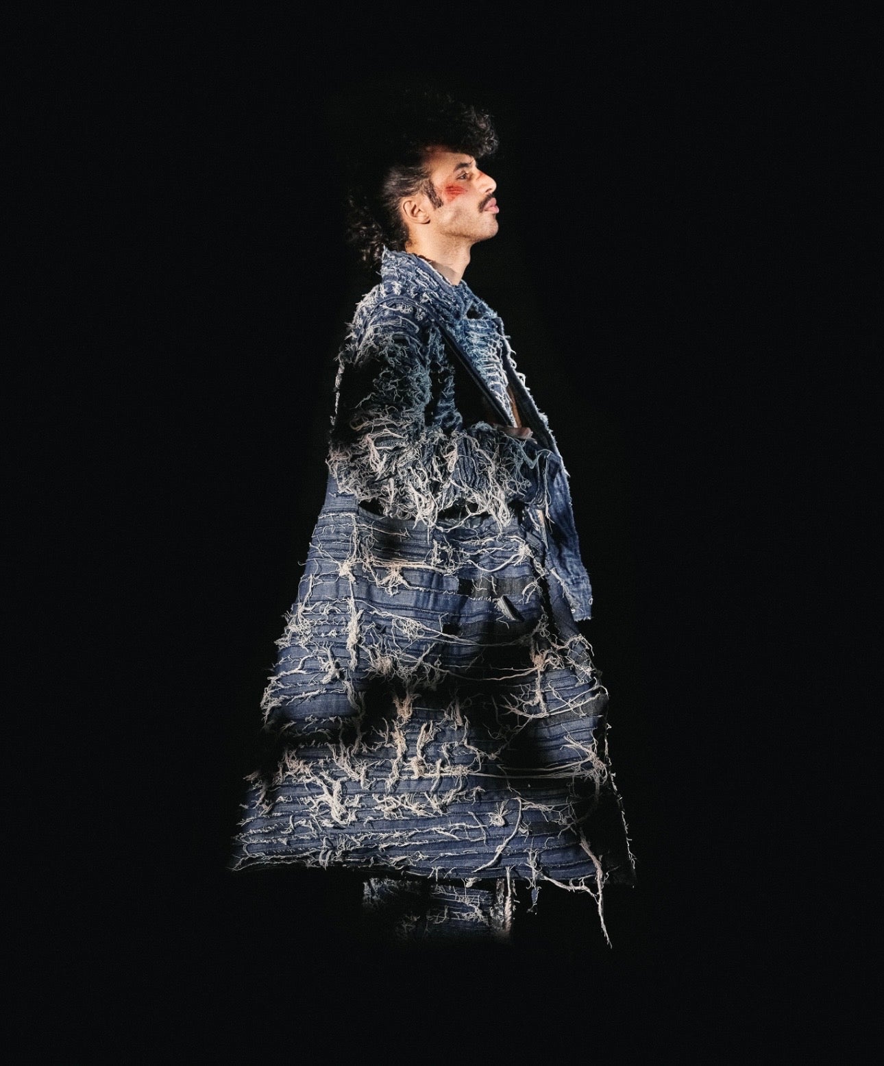 layered ripped jacket & layered ripped pants