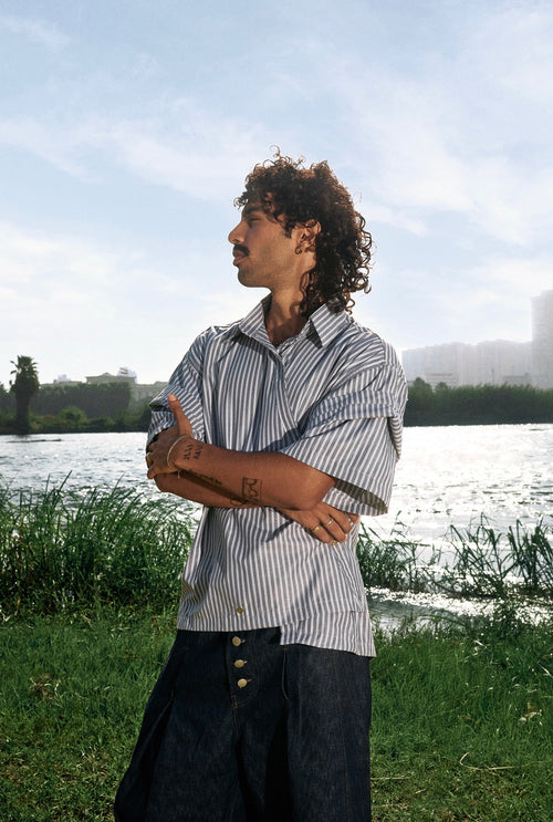 Asymmetric Overlap Shirt