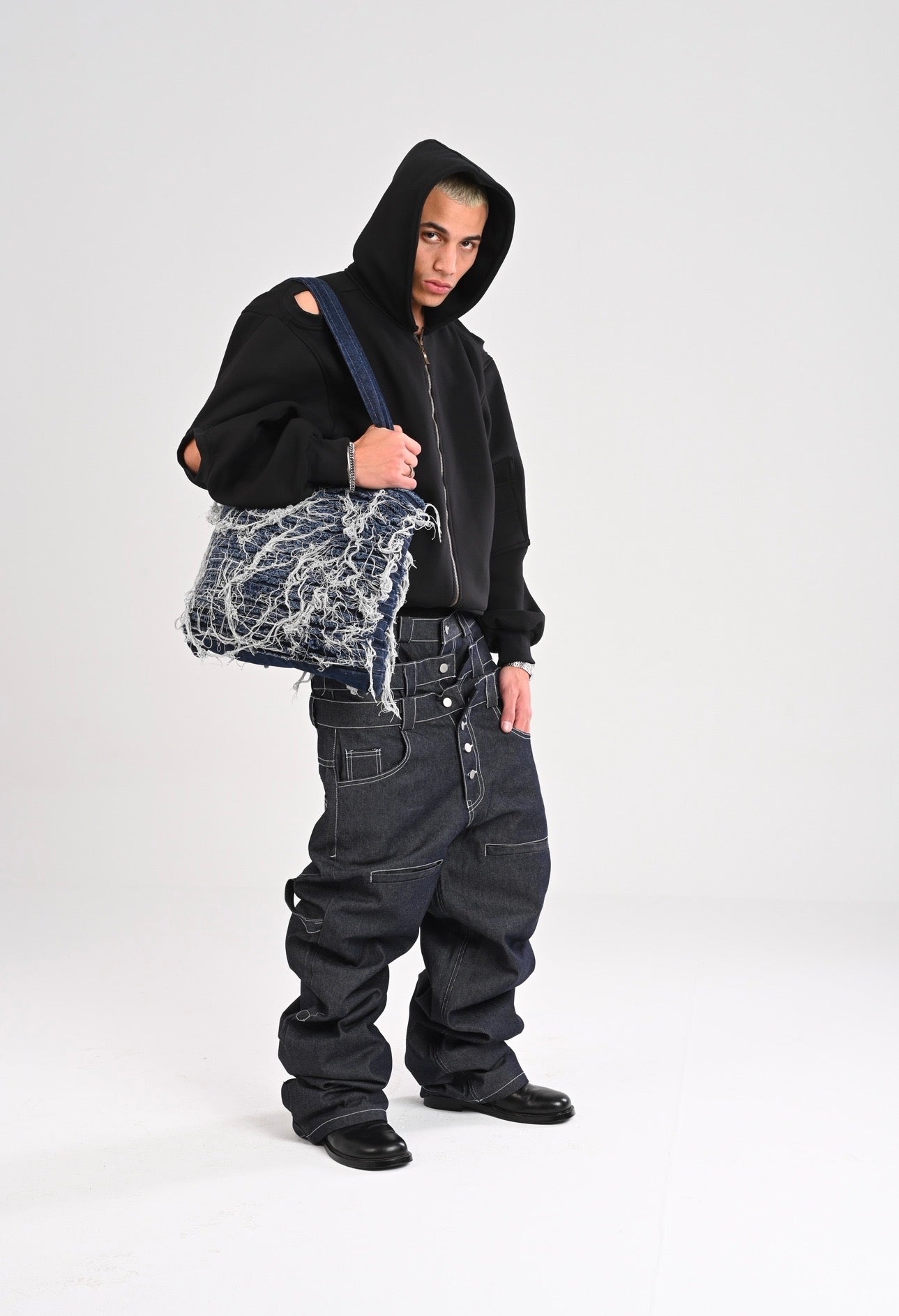 Raw Denim Bootcut Pants