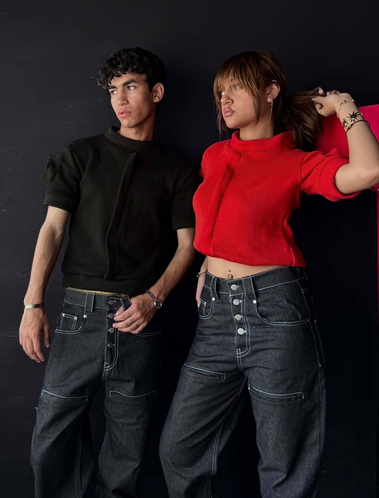 Raw Denim Bootcut Pants
