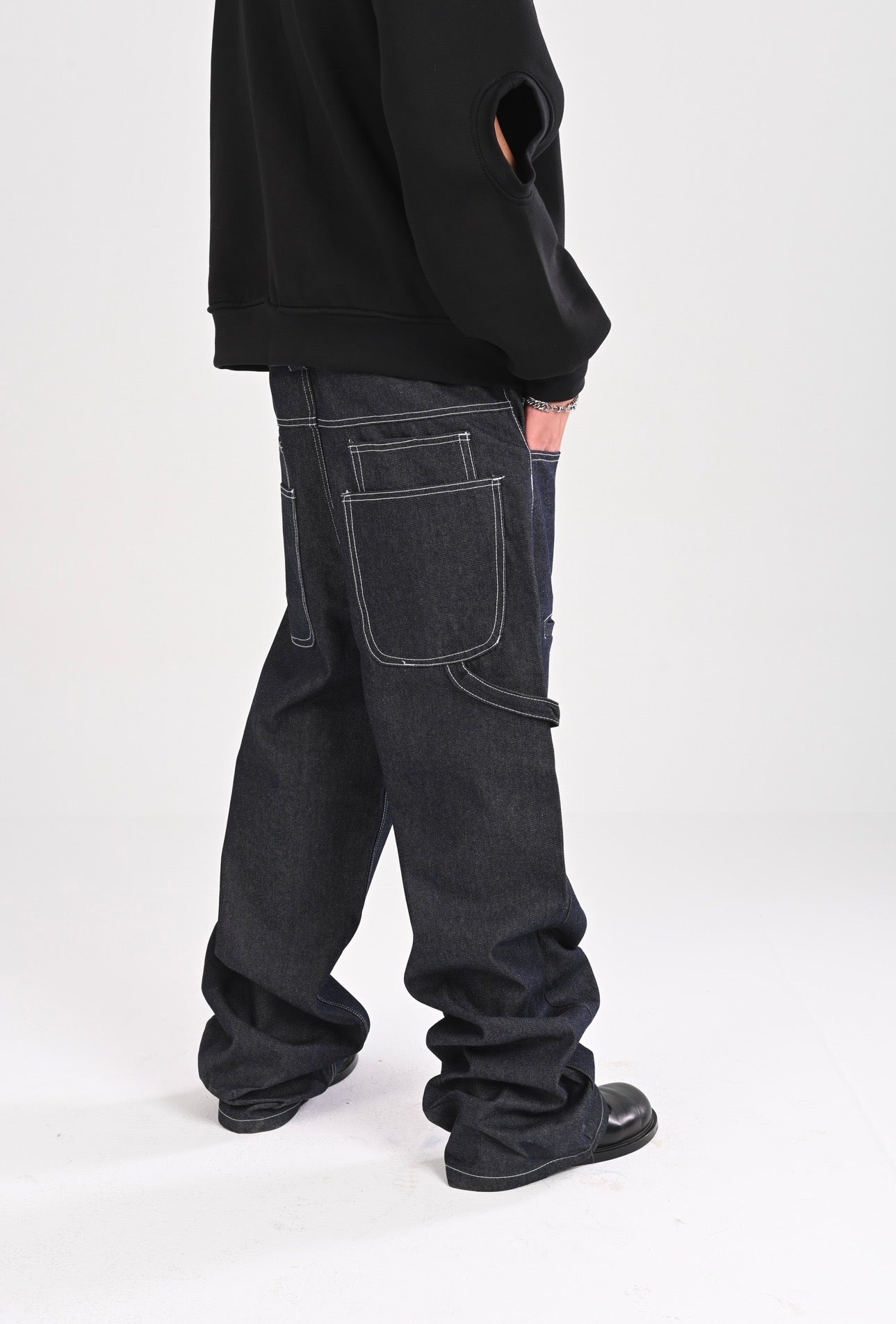 Raw Denim Bootcut Pants