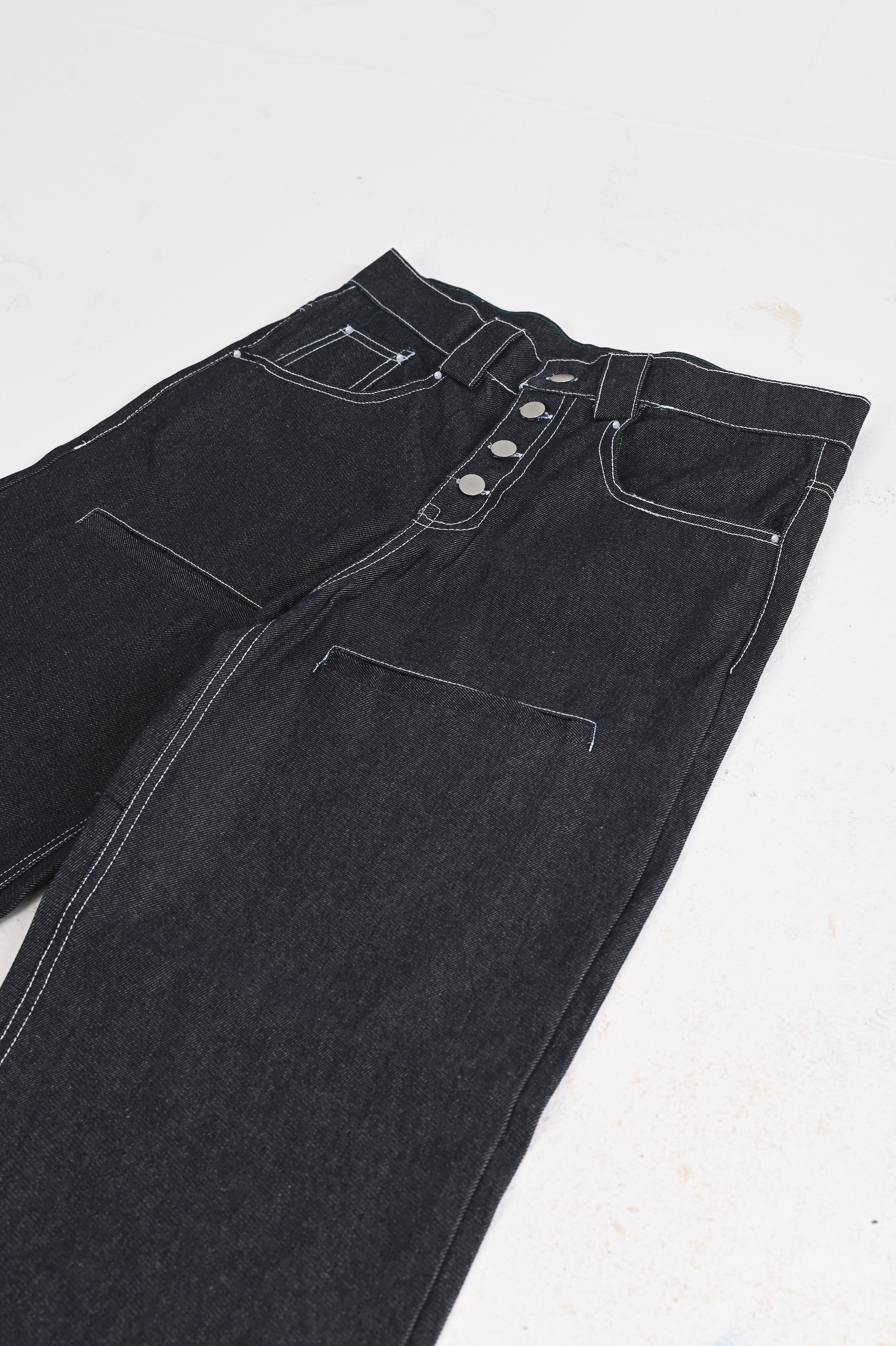 Raw Denim Bootcut Pants