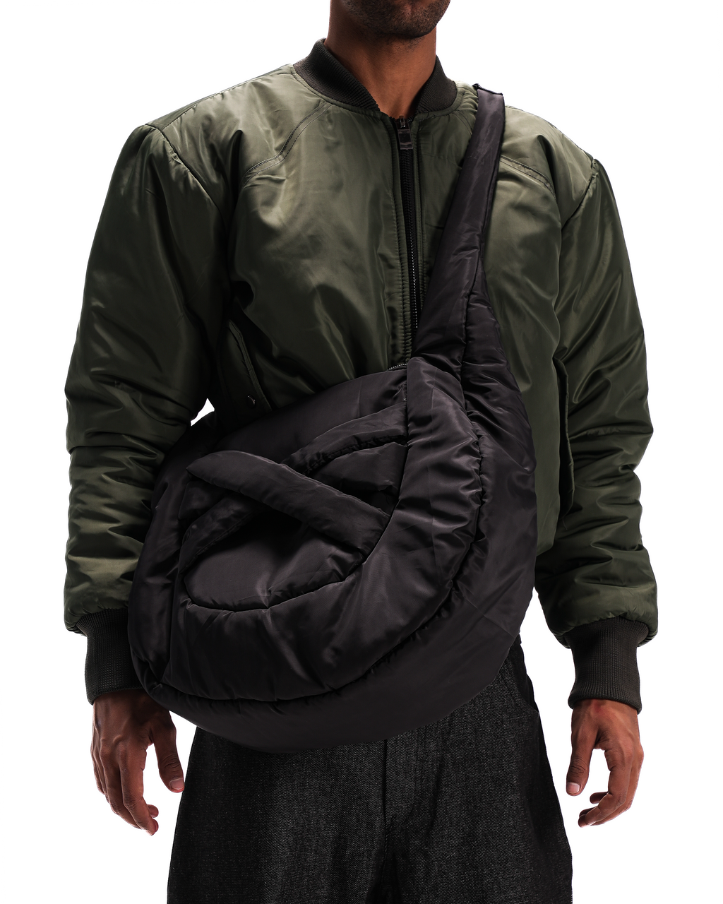 Black Bag Layered Puff Sling