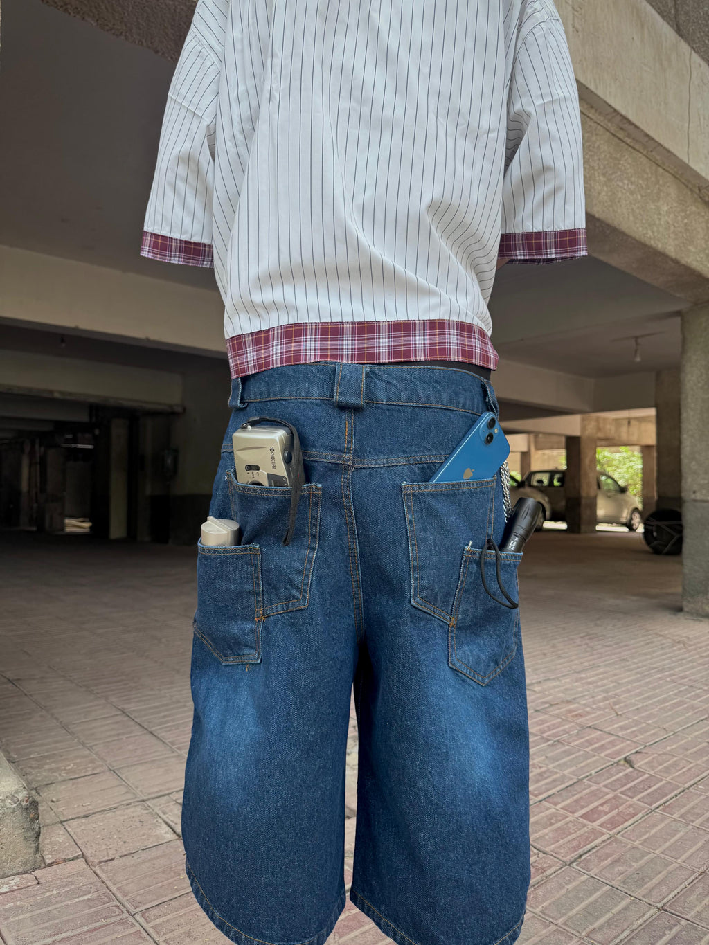 jorts raw denim 