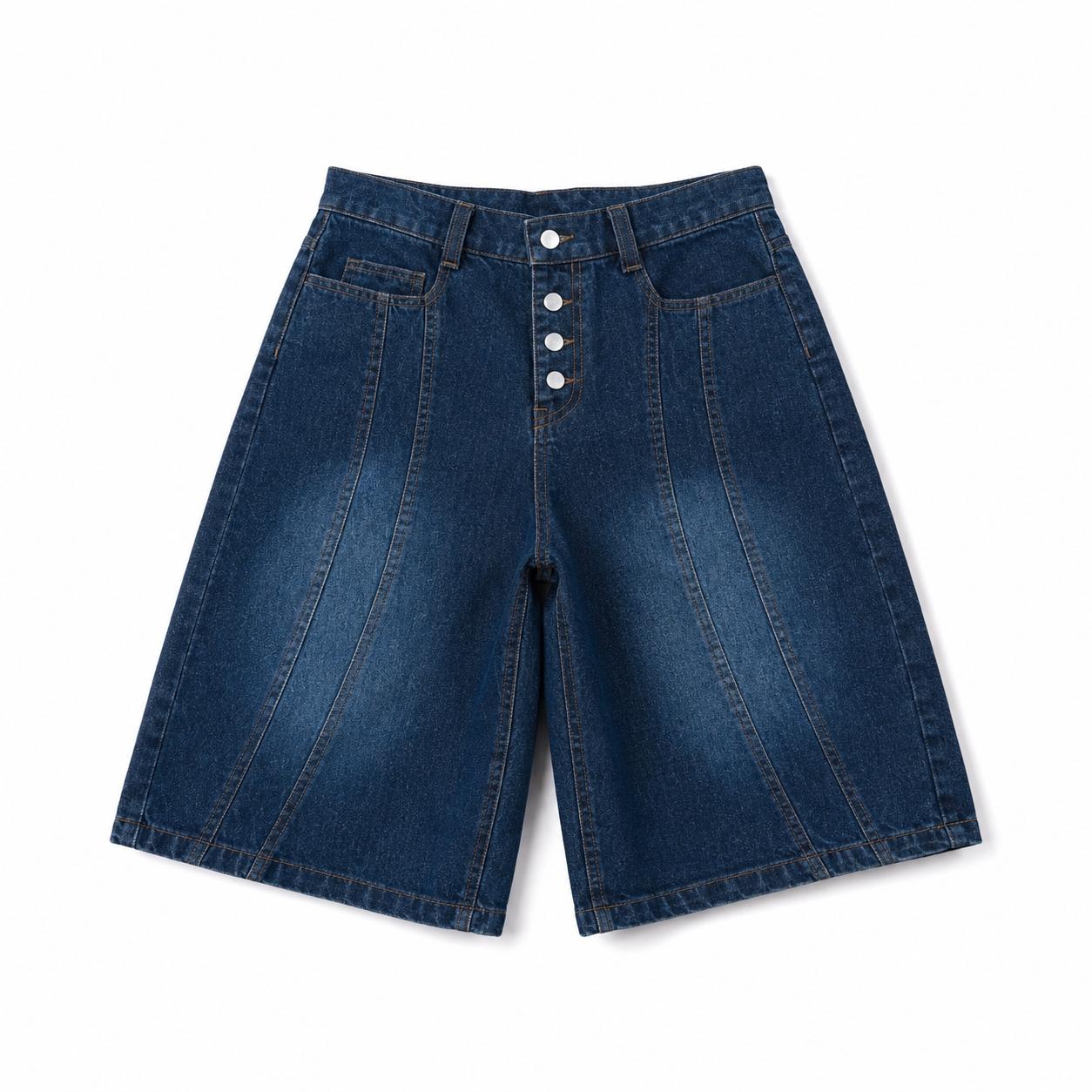 jorts raw denim 